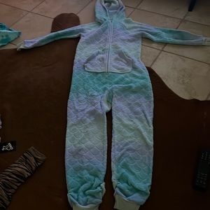 Girls ombré blue onesie
